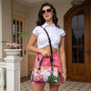 VIOLET BLOSSOM WIDE HANDBAG