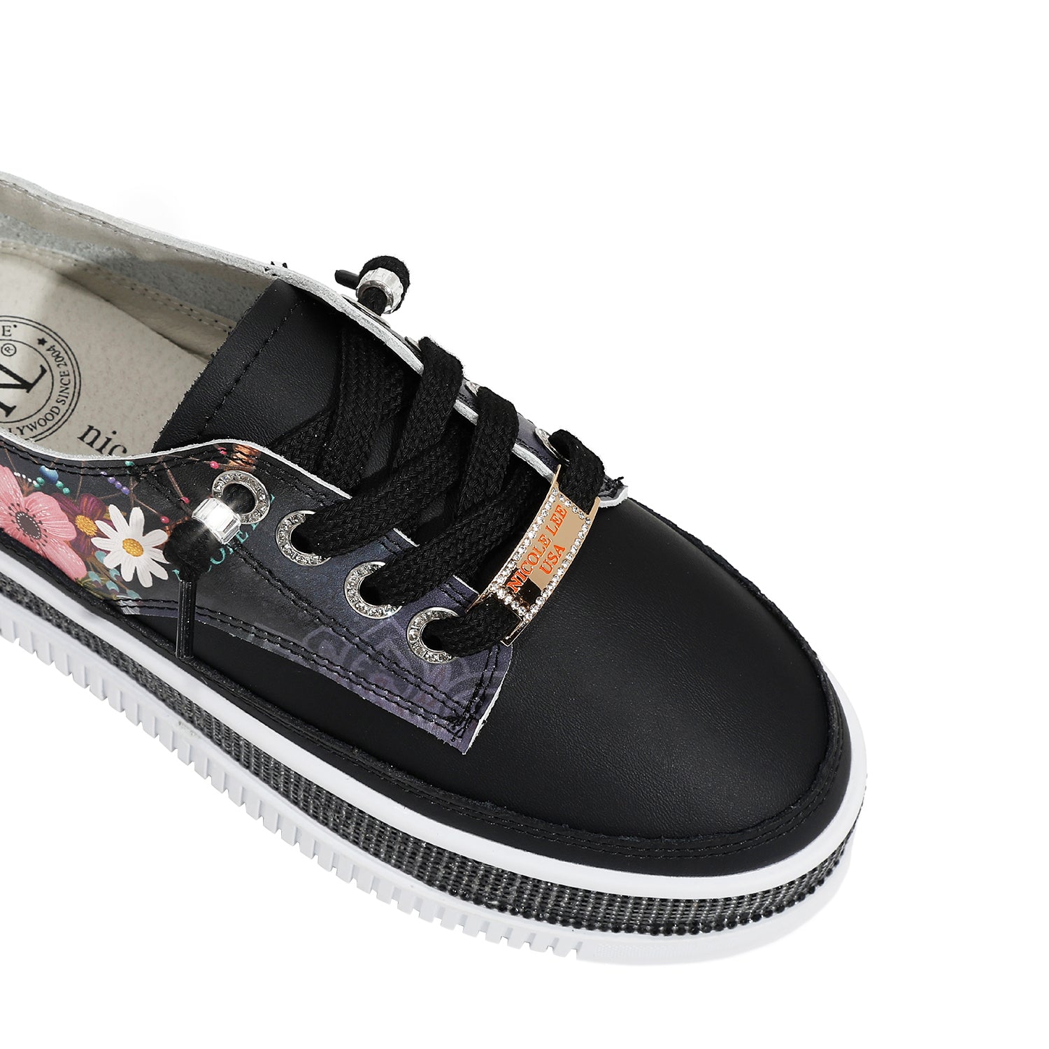 BLING PLATFORM LEATHER SNEAKER