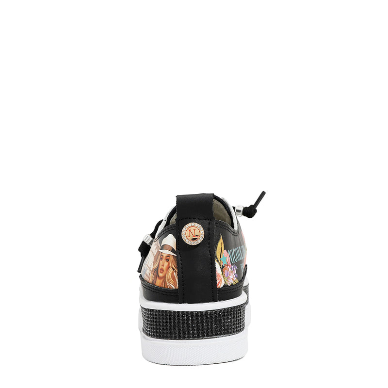 BLING PLATFORM LEATHER SNEAKER