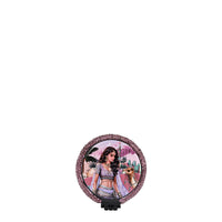 RHINESTONE COMPACT BRUSH MIRROR