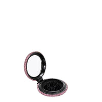 RHINESTONE COMPACT BRUSH MIRROR