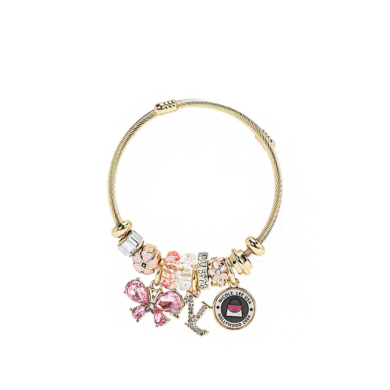 BUTTERFLY GOLD CHARM BRACELET