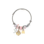 FLOWER SILVER CHARM BRACELET