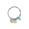 BLUE SILVER CHARM BRACELET