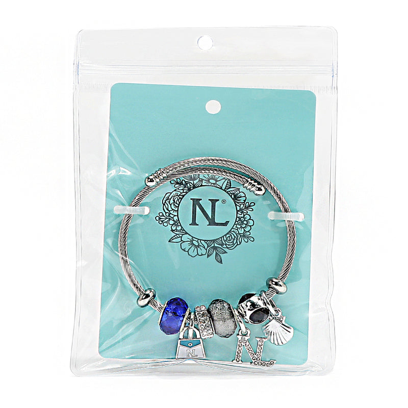 SEA BLUE CHARM BRACELET