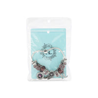 SILVER CHARM BRACELET PURPLE