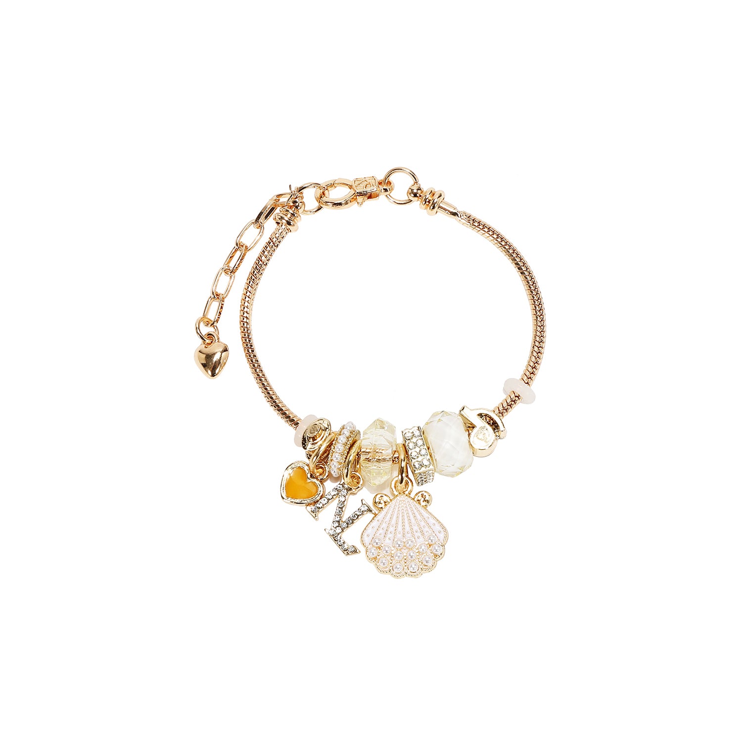GOLD CHAIN CHARM BRACELET