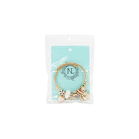 GOLD ROMANTIC OCEAN CHARM CABLE BRACELET