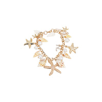 OCEAN SHELL CHARM CHAIN BRACELET