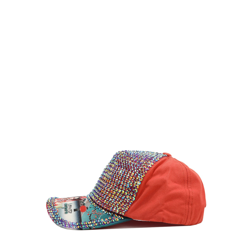 RHINESTONE CROWN CAP