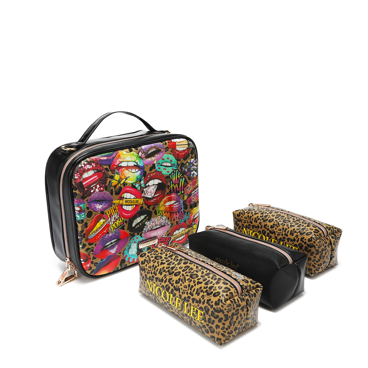 TRAVEL HANDBAG WITH POUCH SET