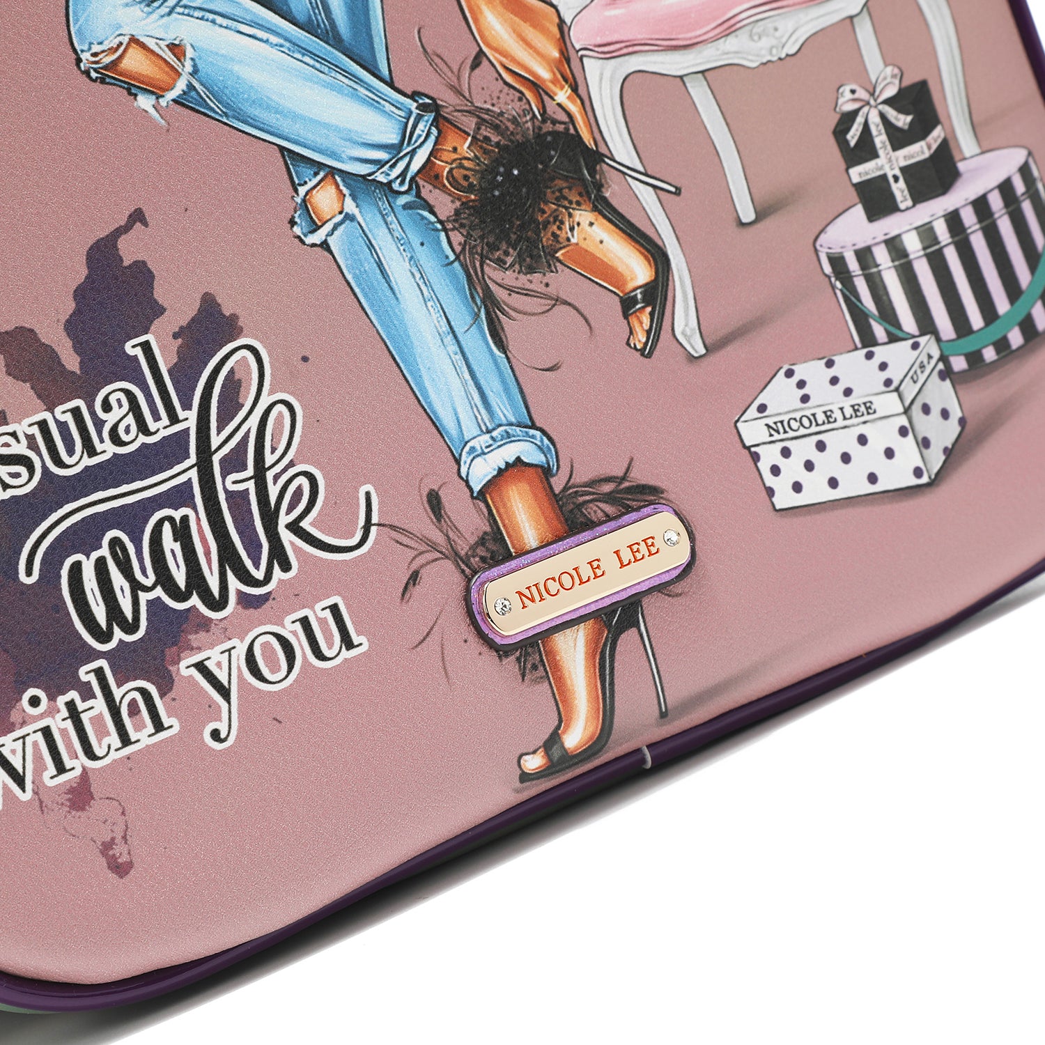 TRAVEL HANDBAG WITH POUCH SET