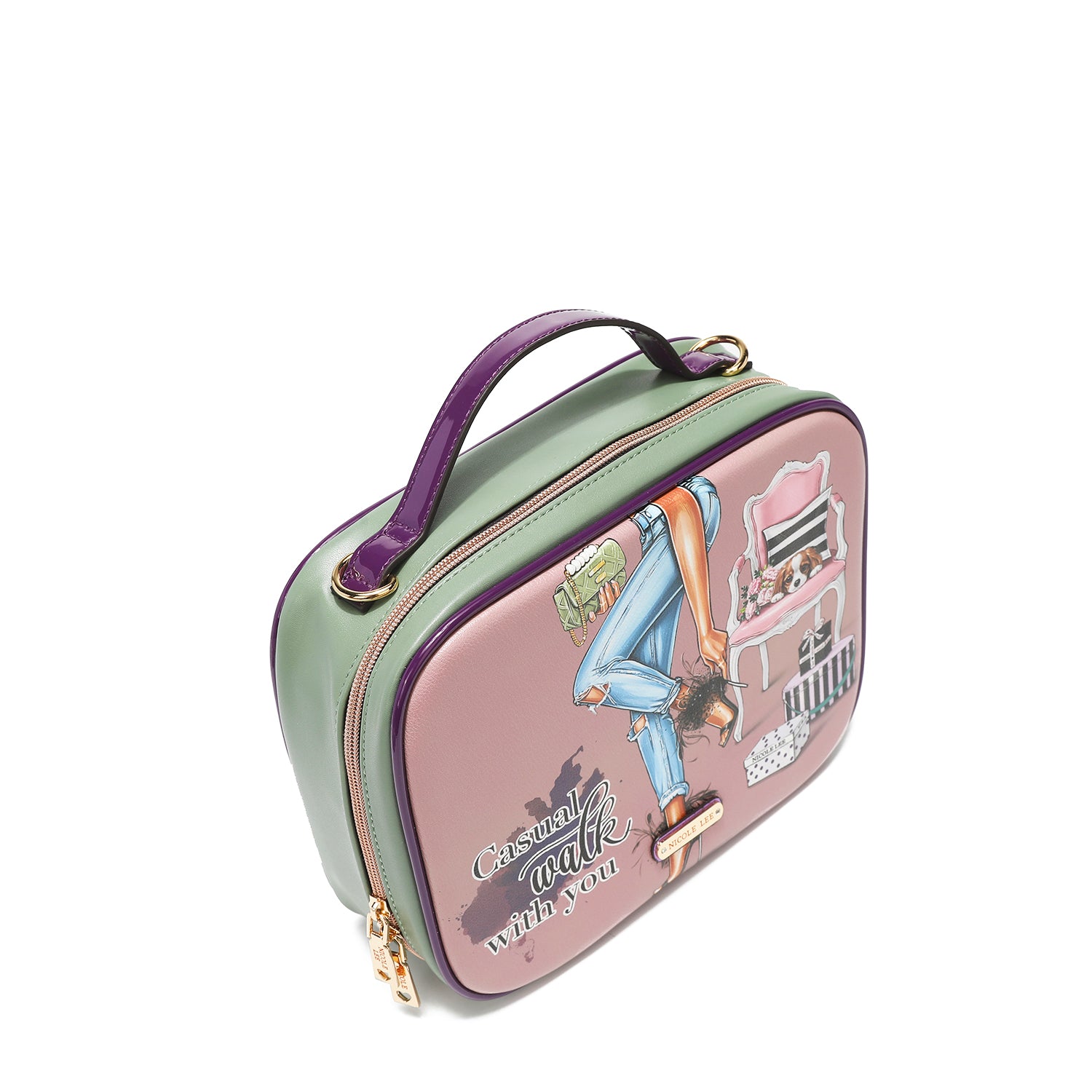 TRAVEL HANDBAG WITH POUCH SET