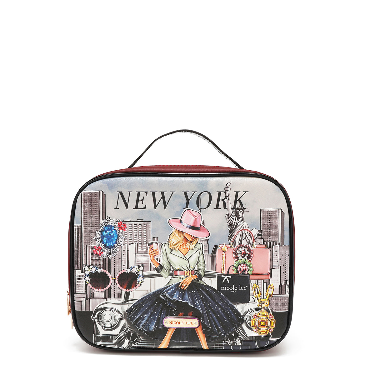 TRAVEL HANDBAG WITH POUCH SET