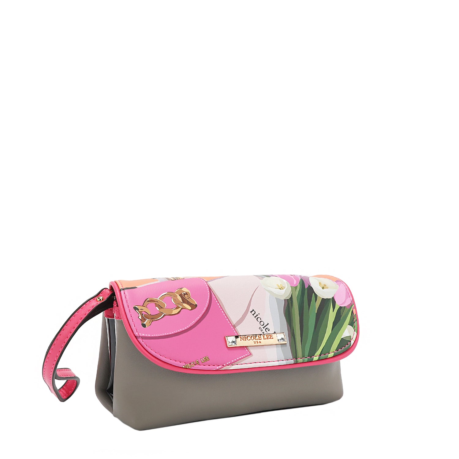 OUR JENI MAKEUP BAG IN OUR NICOLE LEE VIOLET BLOSSOM DESIGN.
