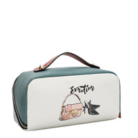 STRUCTURED TOP-HANDLE COSMETIC CASE