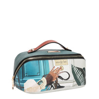 STRUCTURED TOP-HANDLE COSMETIC CASE