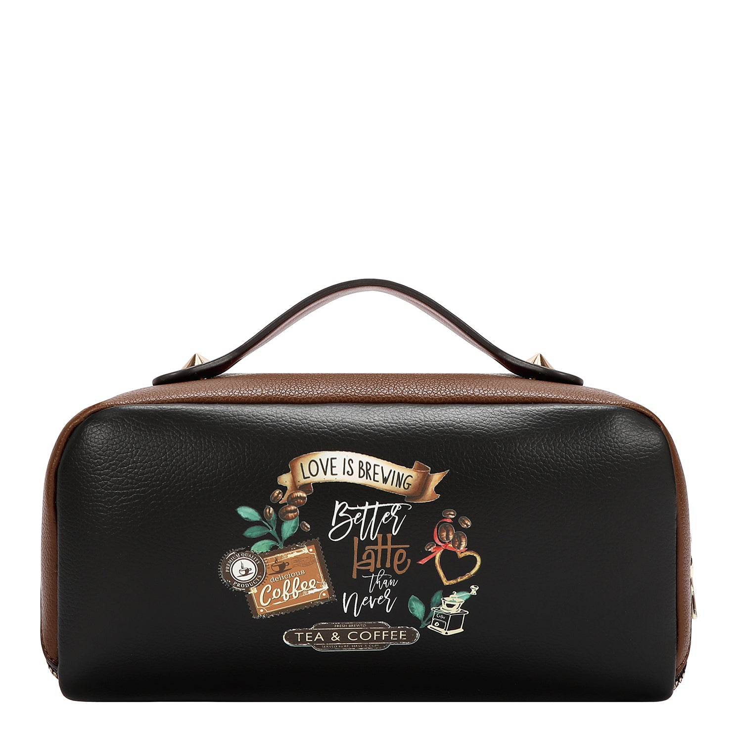 STRUCTURED TOP-HANDLE COSMETIC CASE
