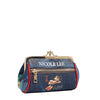 DENIM MINI KISS LOCK COIN PURSE WRISTLET