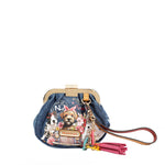 DENIM MINI COIN PURSE WRISTLET