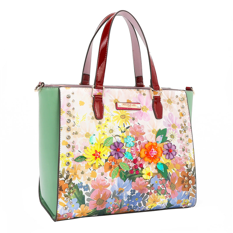 OUR NICOLE LEE TOTE BAG  IN DREAMS BLOSSOM DESIGN.