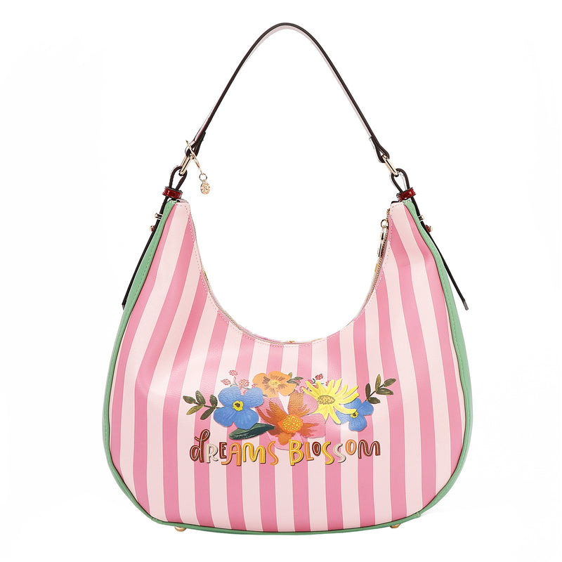 OUR NICOLE LEE HOBO HANDBAG IN DREAMS BLOSSOM BACK DESIGN.
