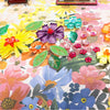 CLOSER LOOK TO THE FRONT OF DREAMS BLOSSOM SHOULDER BAG EMBELLISHED WITH RESIN FLOWERS , SEQUINS, BEADS AND APPLIQUES