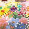 CLOSER LOOK TO THE FRONT OF DREAMS BLOSSOM SHOULDER BAG EMBELLISHED WITH RESIN FLOWERS , SEQUINS, BEADS AND APPLIQUES