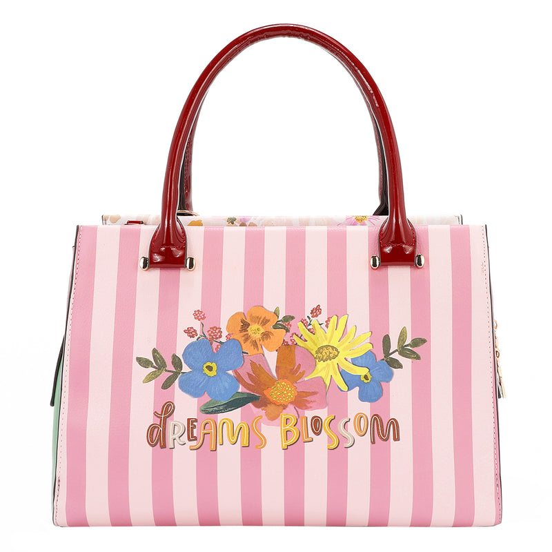 OUR NICOLE LEE HANDBAG  IN DREAMS BLOSSOM BACK DESIGN.