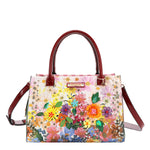 OUR NICOLE LEE HANDBAG  IN DREAMS BLOSSOM DESIGN AND ADJUSTABLE STRAP.