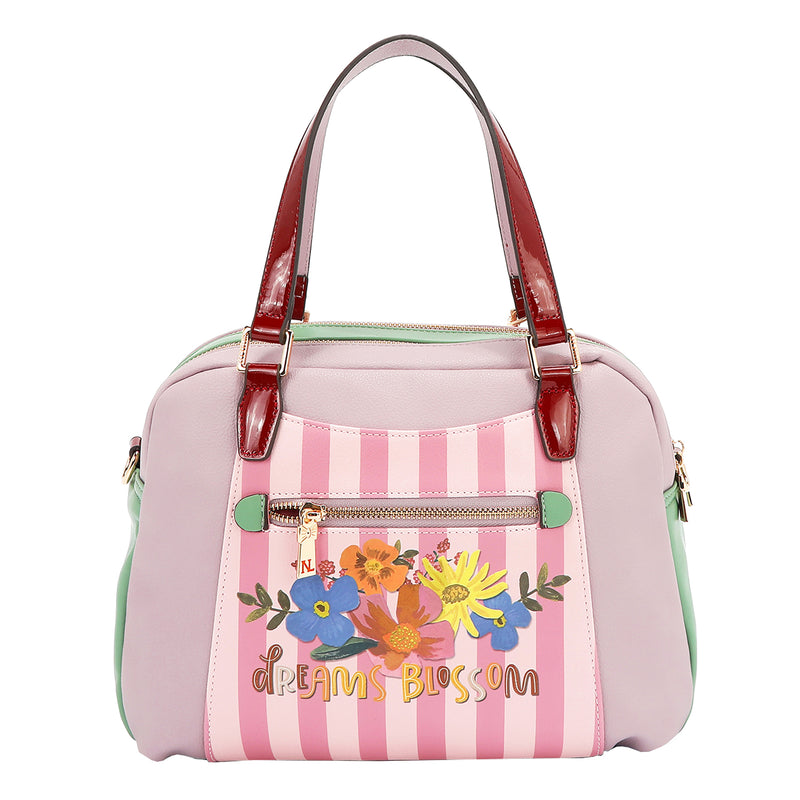OUR NICOLE LEE HANDBAG  IN DREAMS BLOSSOM BACK DESIGN.