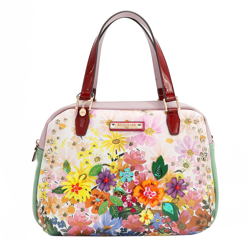 OUR NICOLE LEE HANDBAG  IN DREAMS BLOSSOM DESIGN.