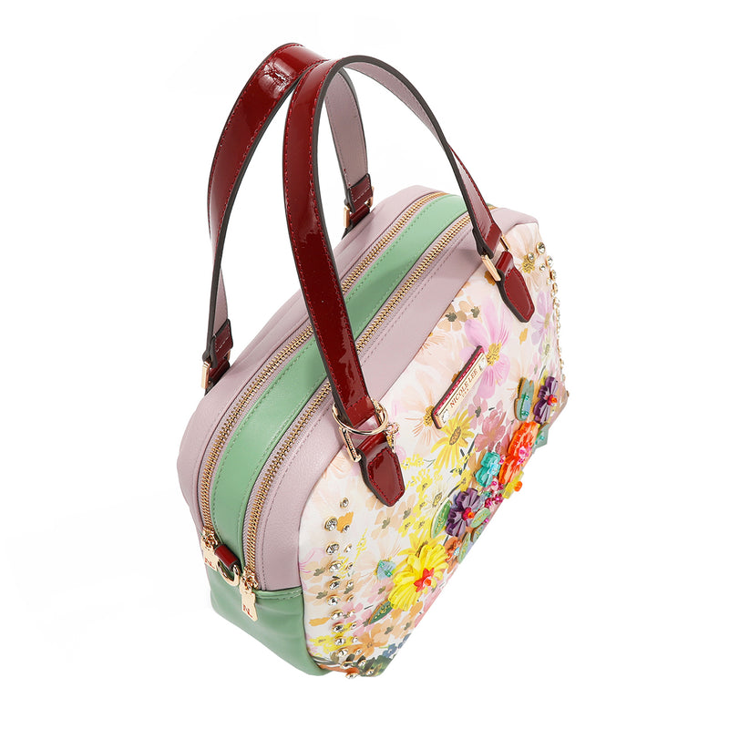 OUR NICOLE LEE HANDBAG  IN DREAMS BLOSSOM DESIGN.