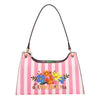 THE BACK OF OUR NICOLE LEE SHOULDER BAG  IN DREAMS BLOSSOM DESIGN.