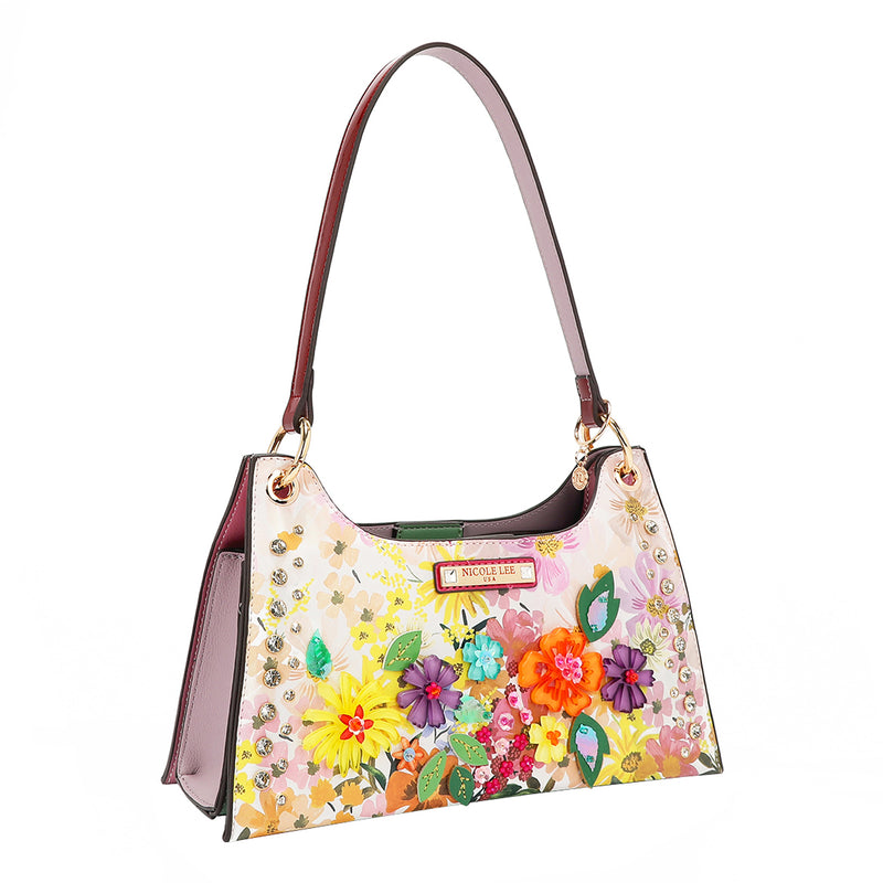 OUR NICOLE LEE SHOULDER BAG  IN DREAMS BLOSSOM DESIGN.
