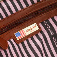 EMBOSSED LOGO SQUARE HANDBAG