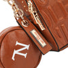 EMBOSSED LOGO SQUARE HANDBAG