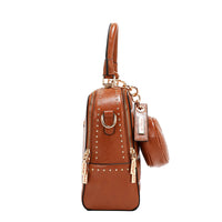 EMBOSSED LOGO SQUARE HANDBAG