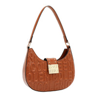 EMBOSSED LOGO SHOULDER BAG