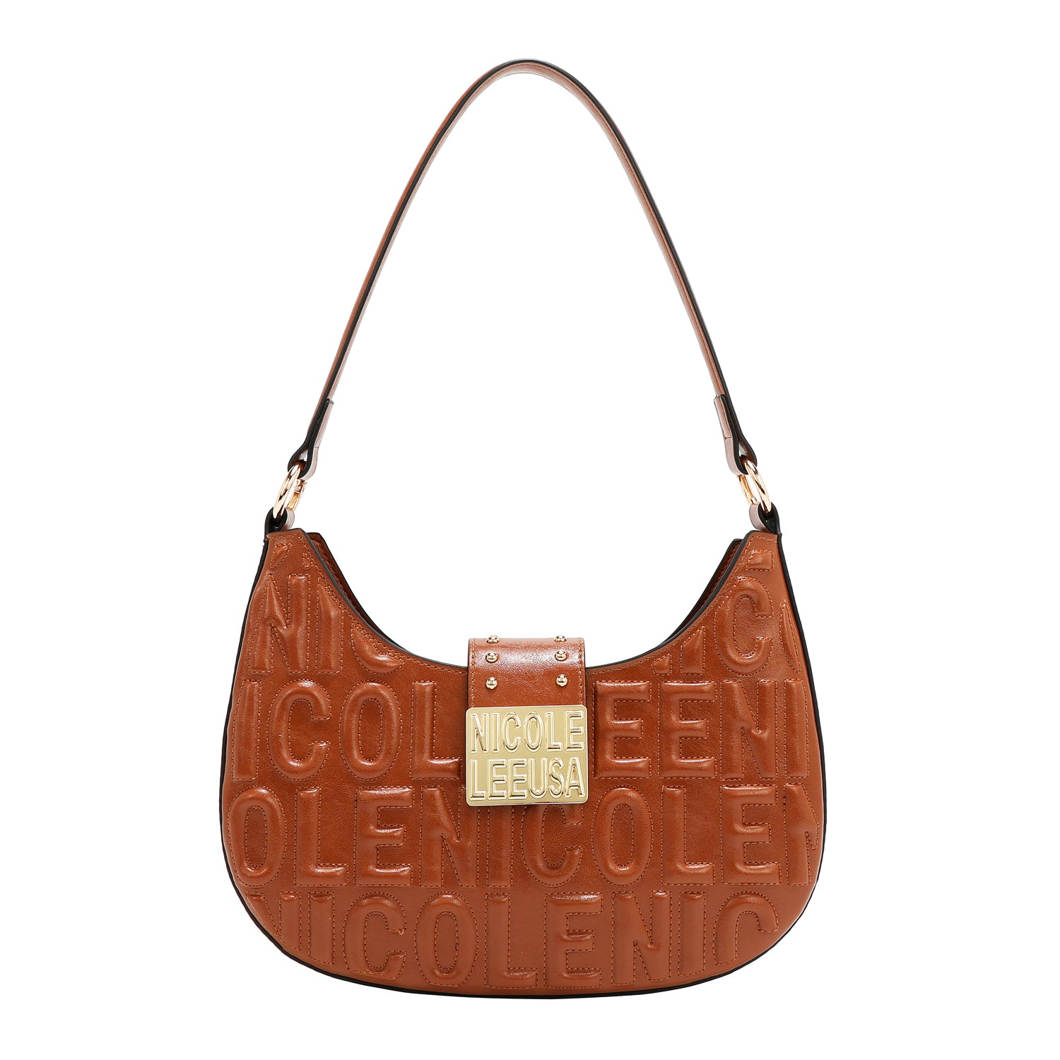 EMBOSSED LOGO SHOULDER BAG