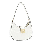 EMBOSSED LOGO SHOULDER BAG
