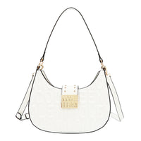 EMBOSSED LOGO SHOULDER BAG