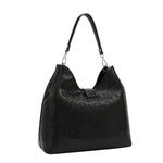 EMBOSSED ELEGANCE HOBO BAG