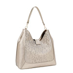EMBOSSED ELEGANCE HOBO BAG