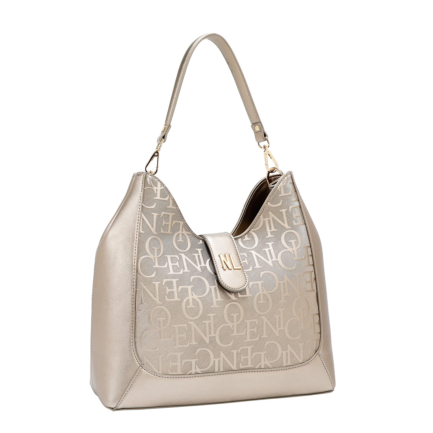 EMBOSSED ELEGANCE HOBO BAG