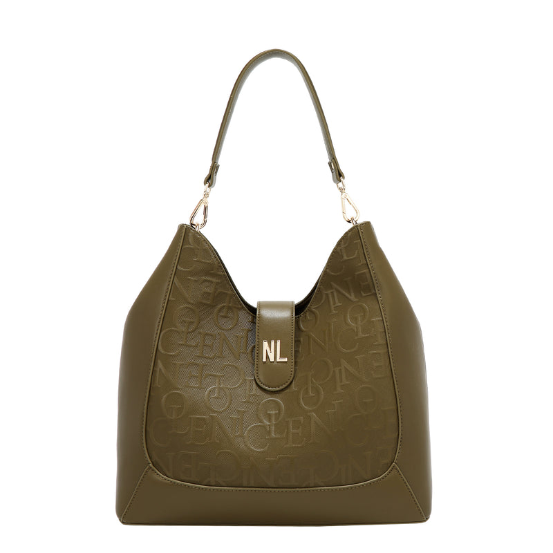 EMBOSSED ELEGANCE HOBO BAG