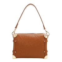 EMBOSSED ELEGANCE SQUARE SHOULDER BAG