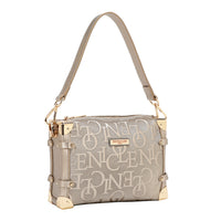 EMBOSSED ELEGANCE SQUARE SHOULDER BAG