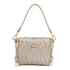 EMBOSSED ELEGANCE SQUARE SHOULDER BAG