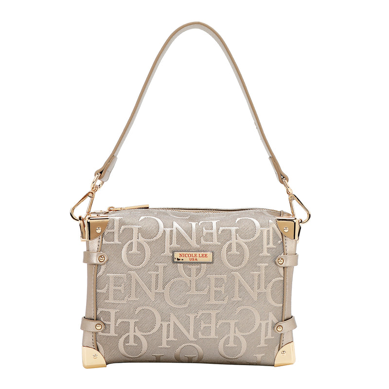 EMBOSSED ELEGANCE SQUARE SHOULDER BAG